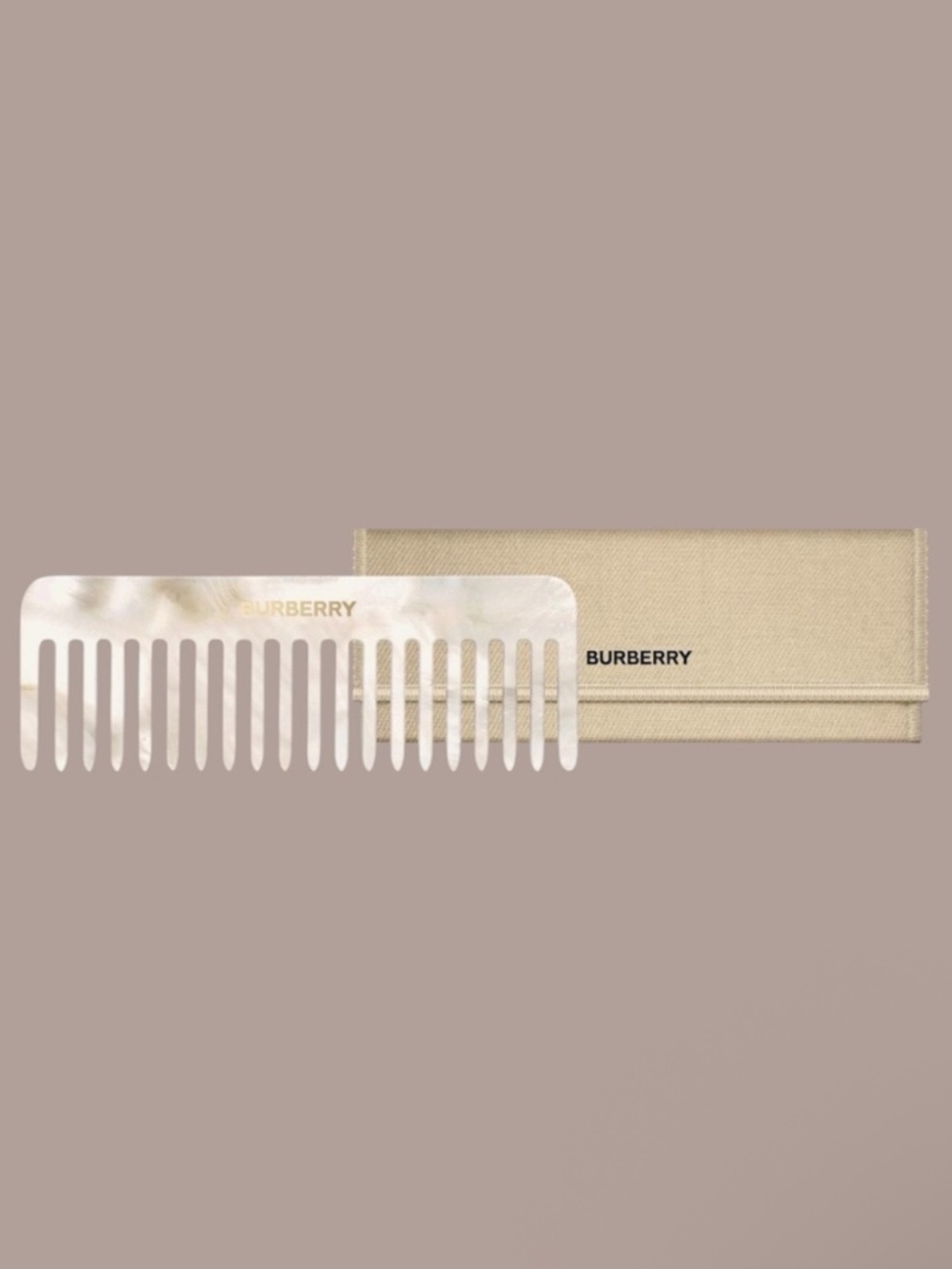 Burberry Beauty Wide Tooth Hair Comb New with Pouch